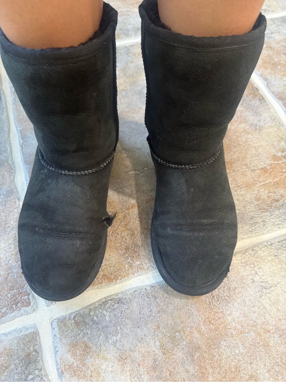 Well Worn UGG Classic Short Black Boots